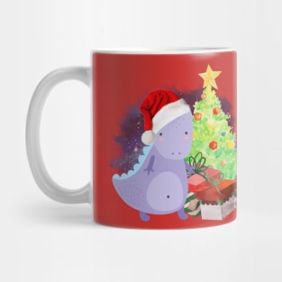 Treesaurus: a Dinosaur Christmas Mug